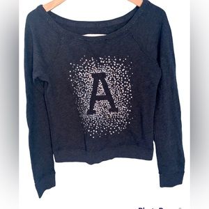 Abercrombie & Fitch Navy Sequins Bling Sweatshirt Size S